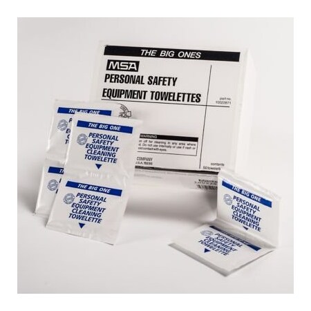 Msa Safety WIPES, SAFETY EQUIPMENT, 8" X 11", 50/BX, 50PK 10022871